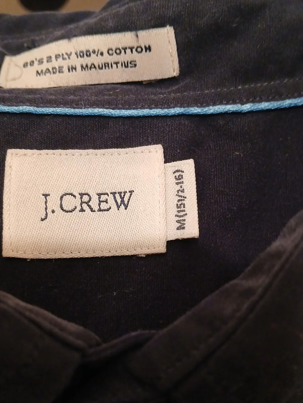 J. Crew Men's Button-Down Shirt in Navy Blue